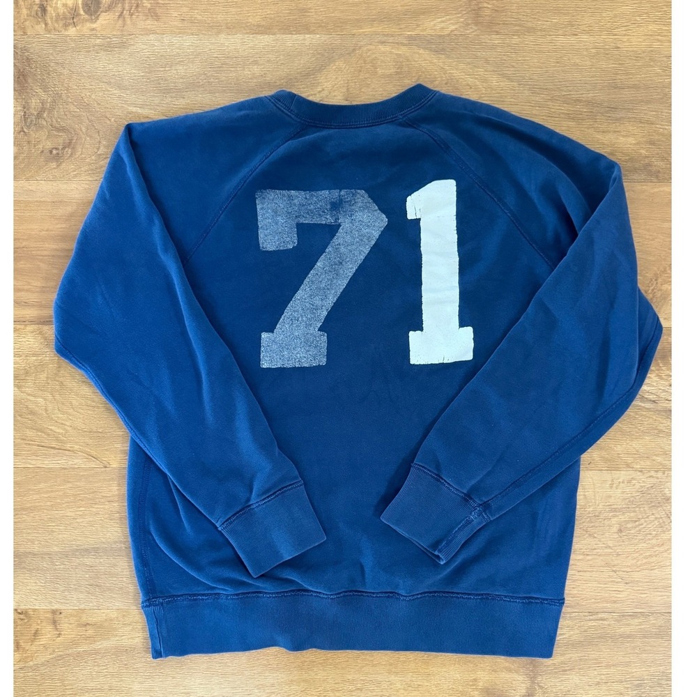 American Eagle Vintage Fit Sweatshirt LT Large Tall Blue 71 Graphic Crewneck